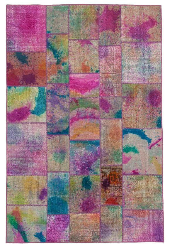6x10 Multicolor Patchwork Rug - 31568