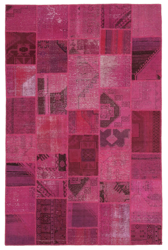 6x10 Pink Patchwork Rug - 31572