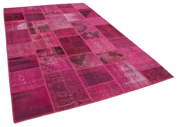 6x10 Pink Patchwork Rug - 31572