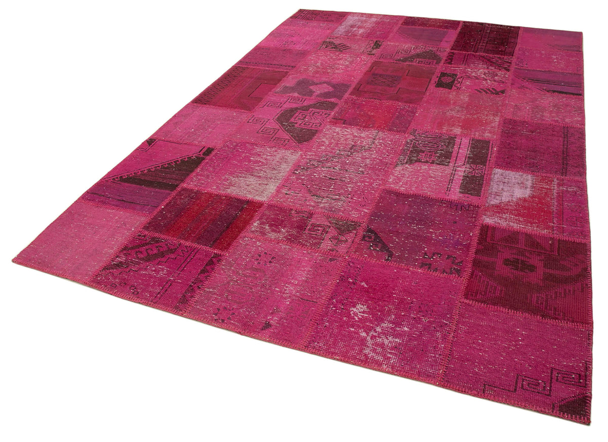 6x10 Pink Patchwork Rug - 31572