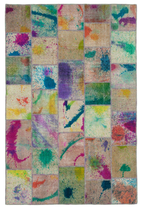 7x10 Multicolor Patchwork Rug - 31575