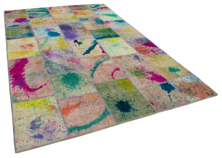 7x10 Multicolor Patchwork Rug - 31575