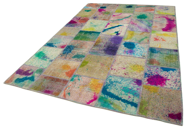 7x10 Multicolor Patchwork Rug - 31575