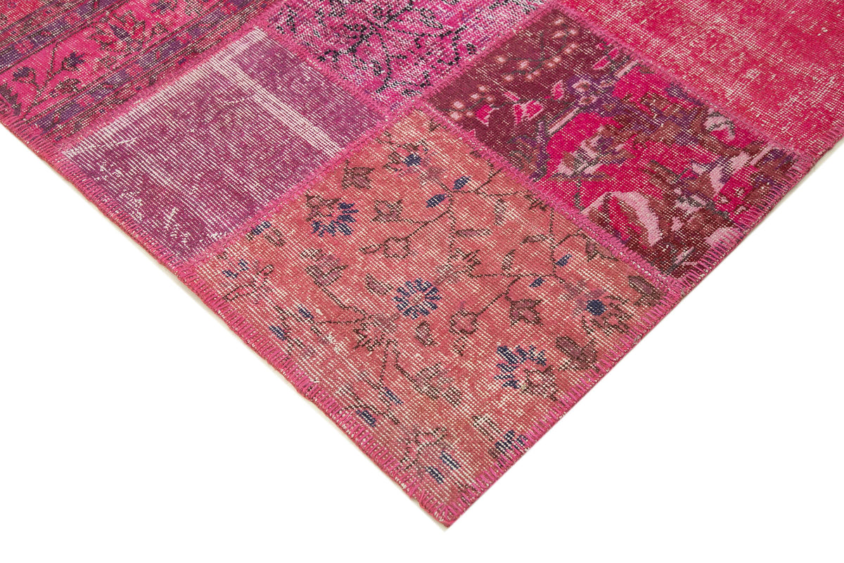 6x10 Pink Turkish Patchwork Rug - 31587
