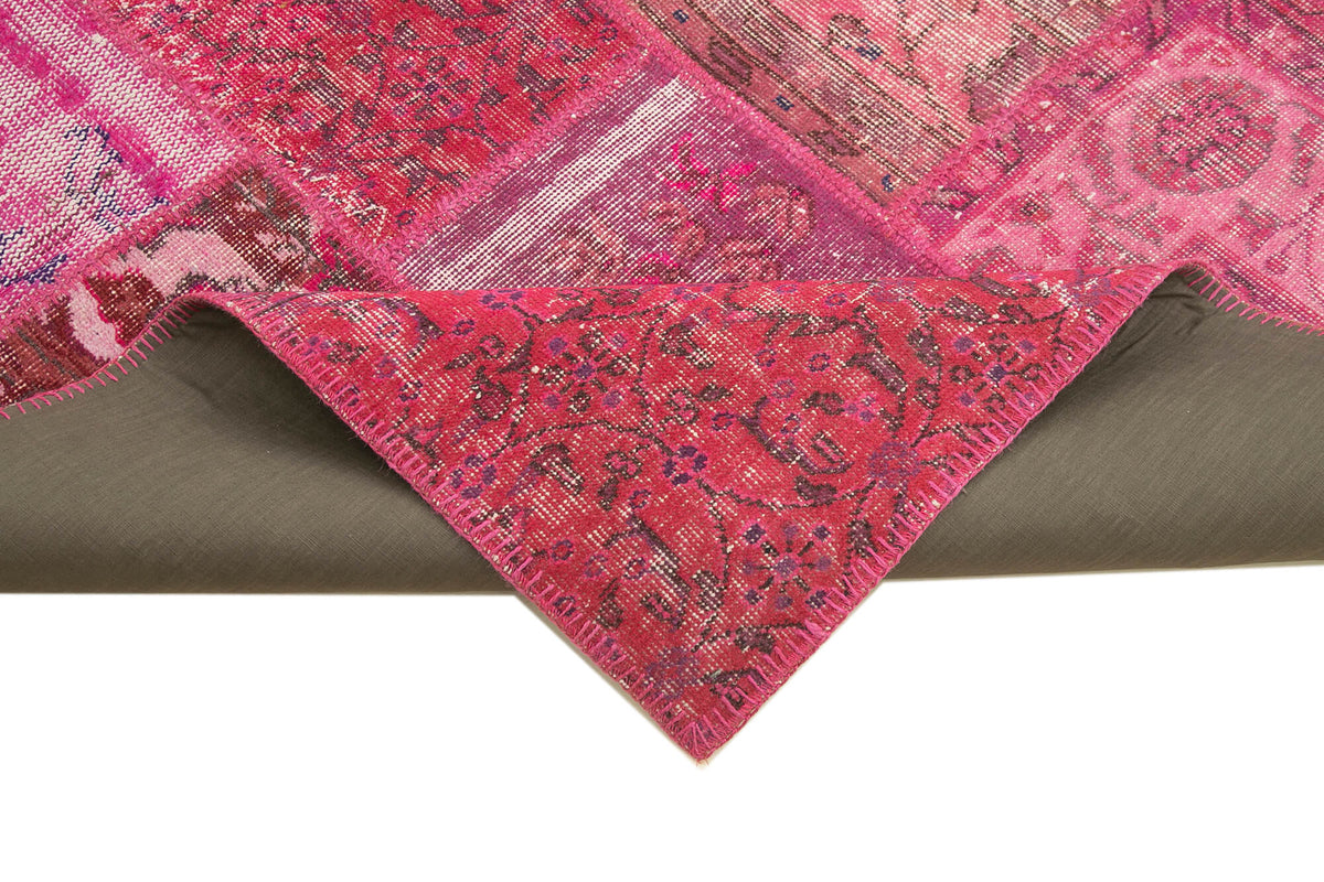 6x10 Pink Turkish Patchwork Rug - 31587