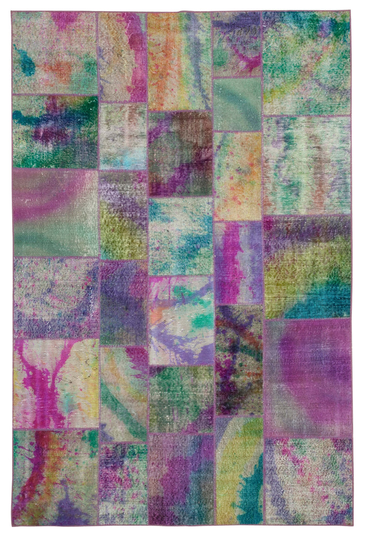 6x10 Multicolor Patchwork Rug - 31592