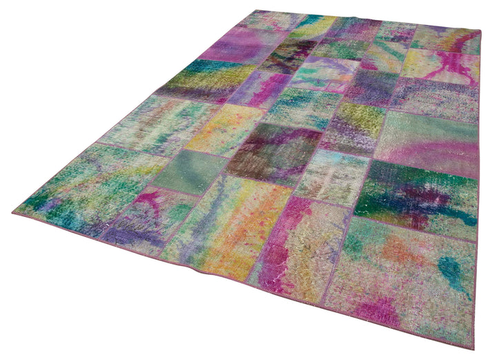 6x10 Multicolor Patchwork Rug - 31592
