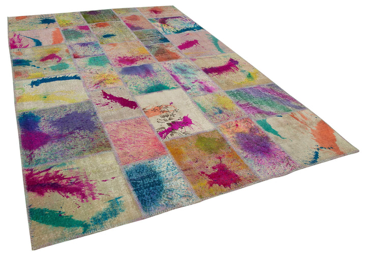 7x10 Multicolor Patchwork Rug - 31594