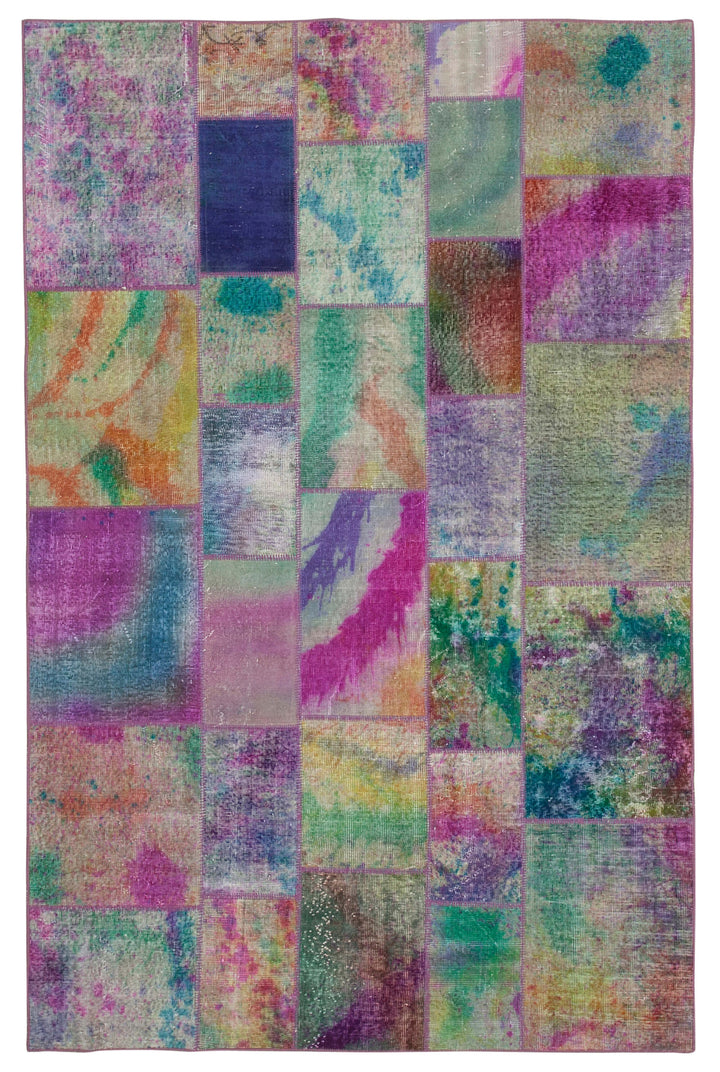 6x10 Multicolor Patchwork Rug - 31595