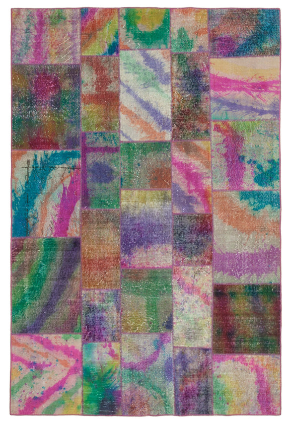 6x10 Multicolor Patchwork Rug - 31597