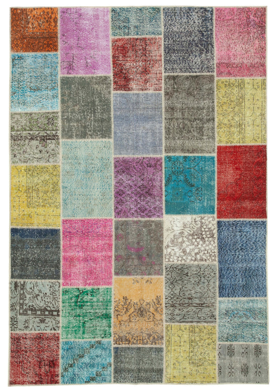 7x10 Multicolor Patchwork Rug - 31604