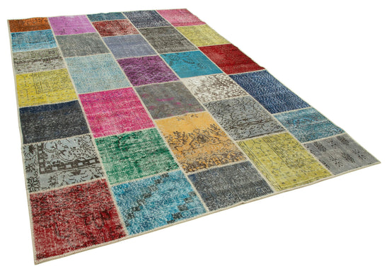 7x10 Multicolor Patchwork Rug - 31604