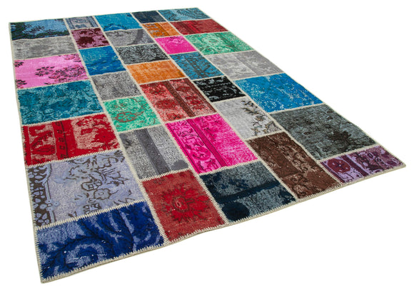 7x10 Multicolor Patchwork Rug - 31615