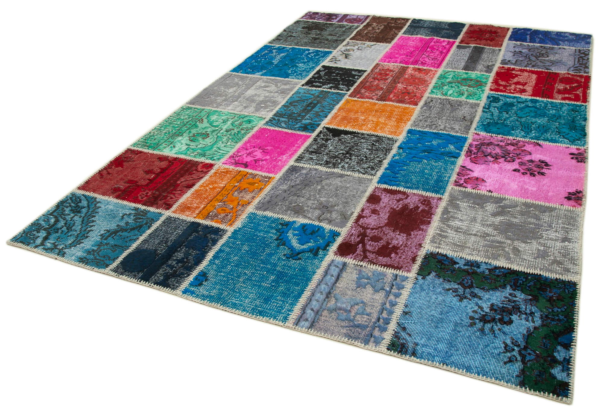 7x10 Multicolor Patchwork Rug - 31615