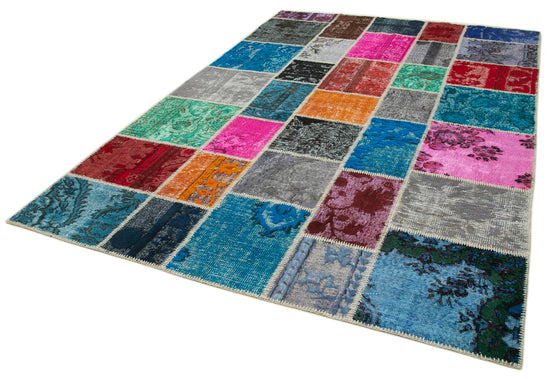 7x10 Multicolor Patchwork Rug - 31615