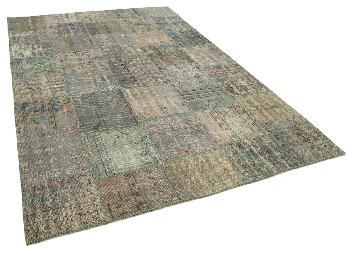 6x10 Grey Patchwork Rug - 31616