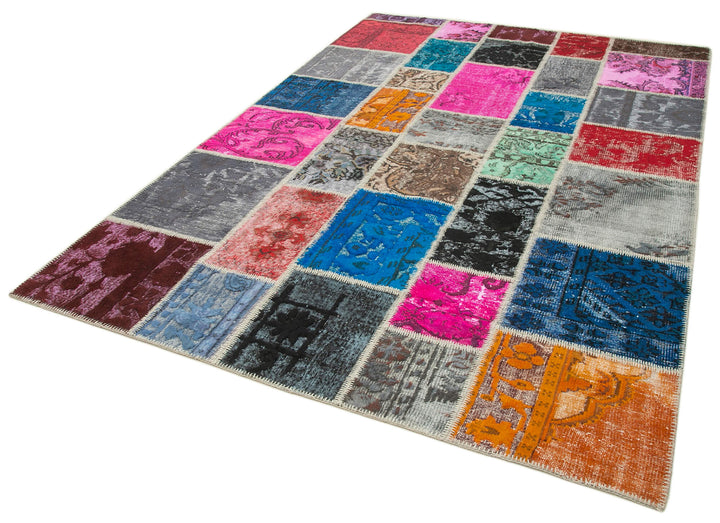 7x10 Multicolor Patchwork Rug - 31620
