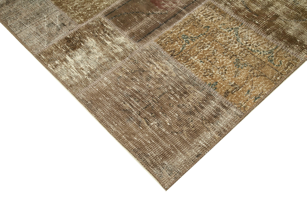 6x10 Brown Patchwork Rug - 31621
