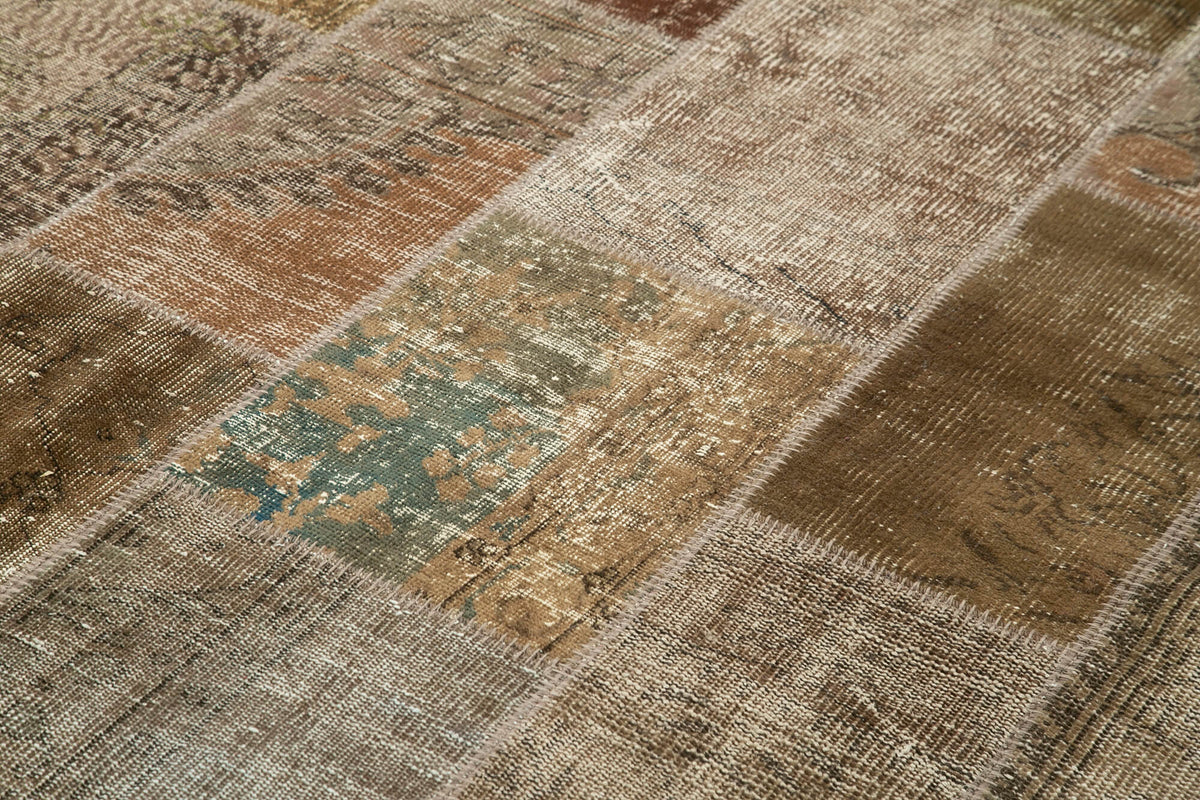 6x10 Brown Patchwork Rug - 31621