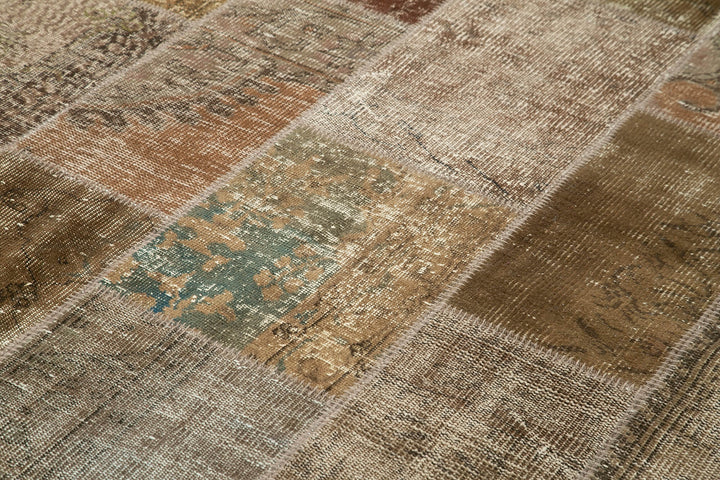 6x10 Brown Patchwork Rug - 31621
