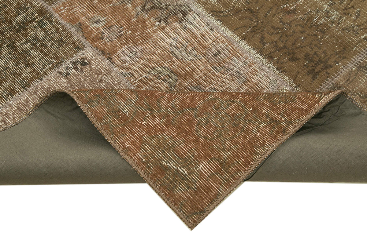 6x10 Brown Patchwork Rug - 31621