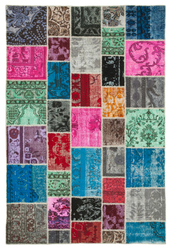 7x10 Multicolor Patchwork Rug - 31624