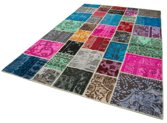 7x10 Multicolor Patchwork Rug - 31624