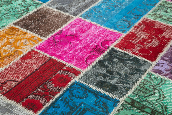 7x10 Multicolor Patchwork Rug - 31624