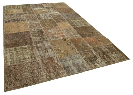 6x10 Brown Patchwork Rug - 31625