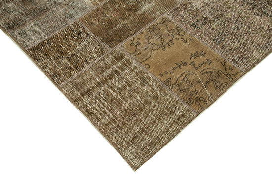 6x10 Brown Patchwork Rug - 31625