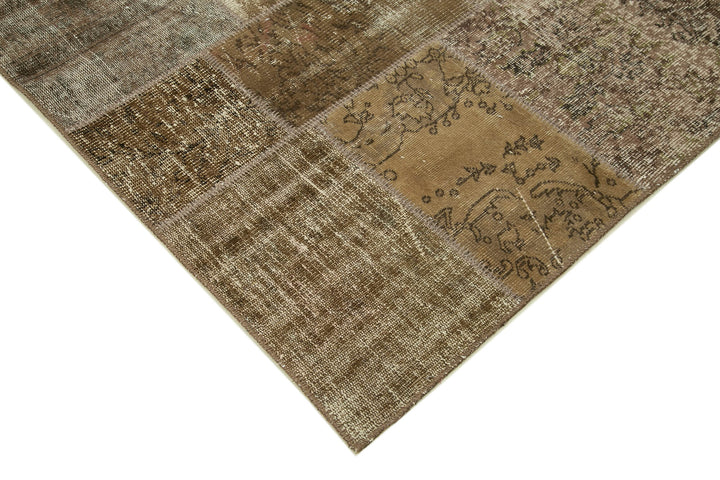 6x10 Brown Patchwork Rug - 31625