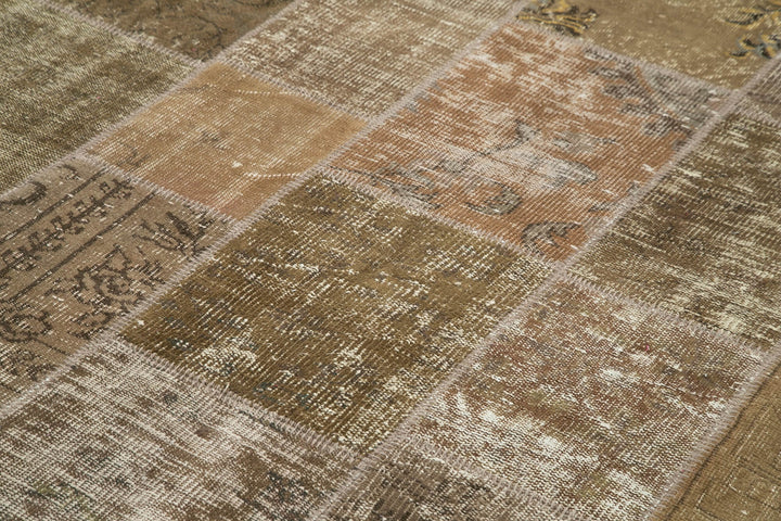 6x10 Brown Patchwork Rug - 31625