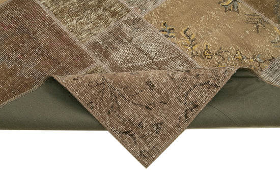 6x10 Brown Patchwork Rug - 31625