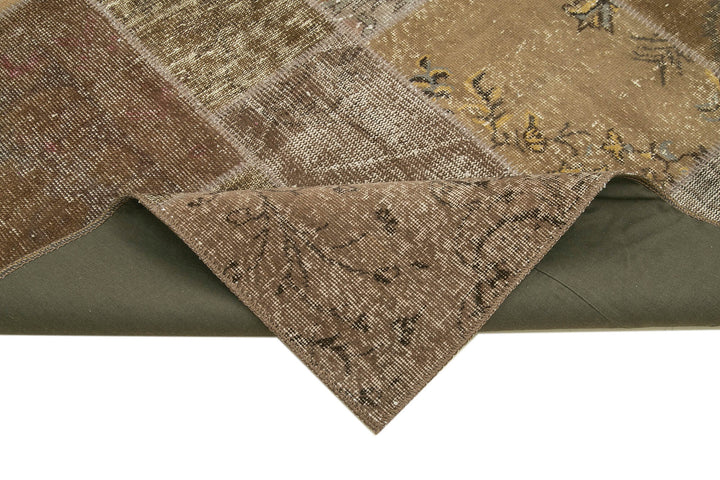 6x10 Brown Patchwork Rug - 31625