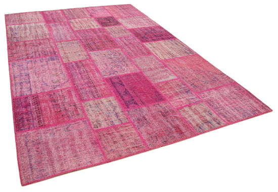 7x10 Pink Patchwork Rug - 31628