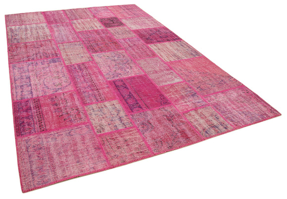 7x10 Pink Patchwork Rug - 31628