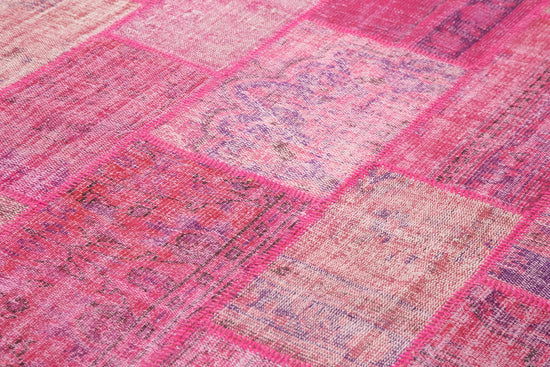7x10 Pink Patchwork Rug - 31628