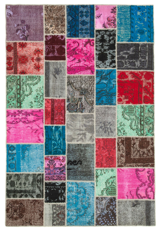 7x10 Multicolor Patchwork Rug - 31629