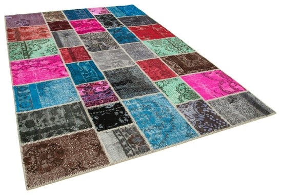7x10 Multicolor Patchwork Rug - 31629