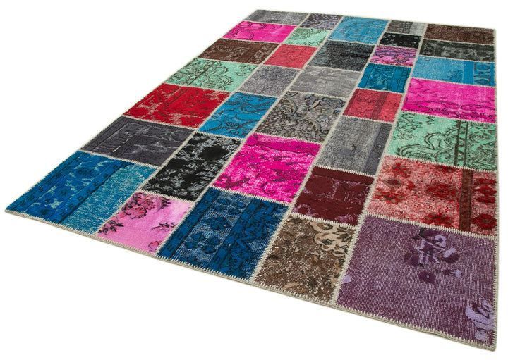 7x10 Multicolor Patchwork Rug - 31629
