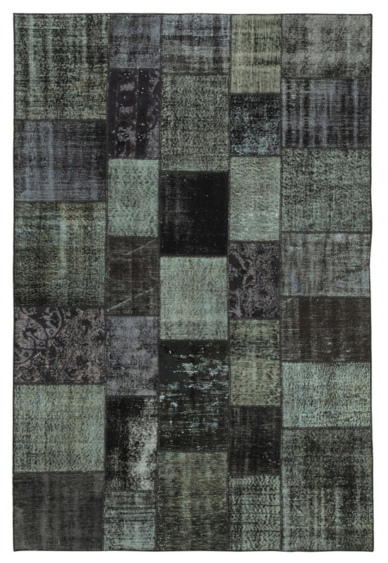 6x10 Black Patchwork Rug - 31663