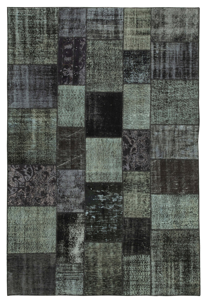 6x10 Black Patchwork Rug - 31663