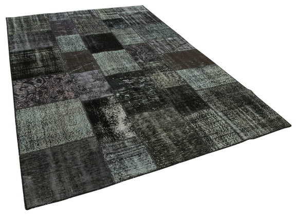 6x10 Black Patchwork Rug - 31663