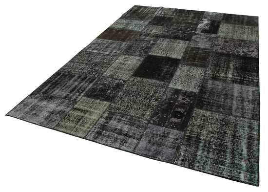 6x10 Black Patchwork Rug - 31663