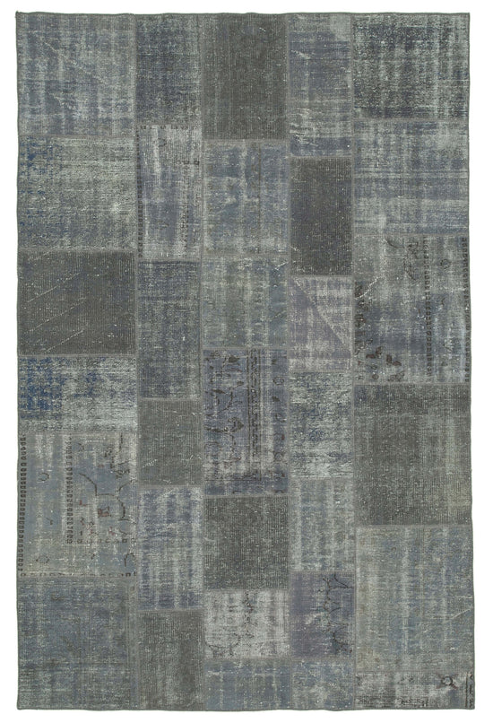6x10 Grey Patchwork Rug - 31666