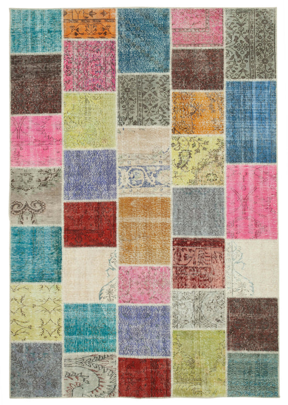 7x10 Multicolor Patchwork Rug - 31669