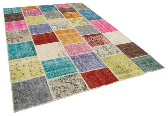 7x10 Multicolor Patchwork Rug - 31669