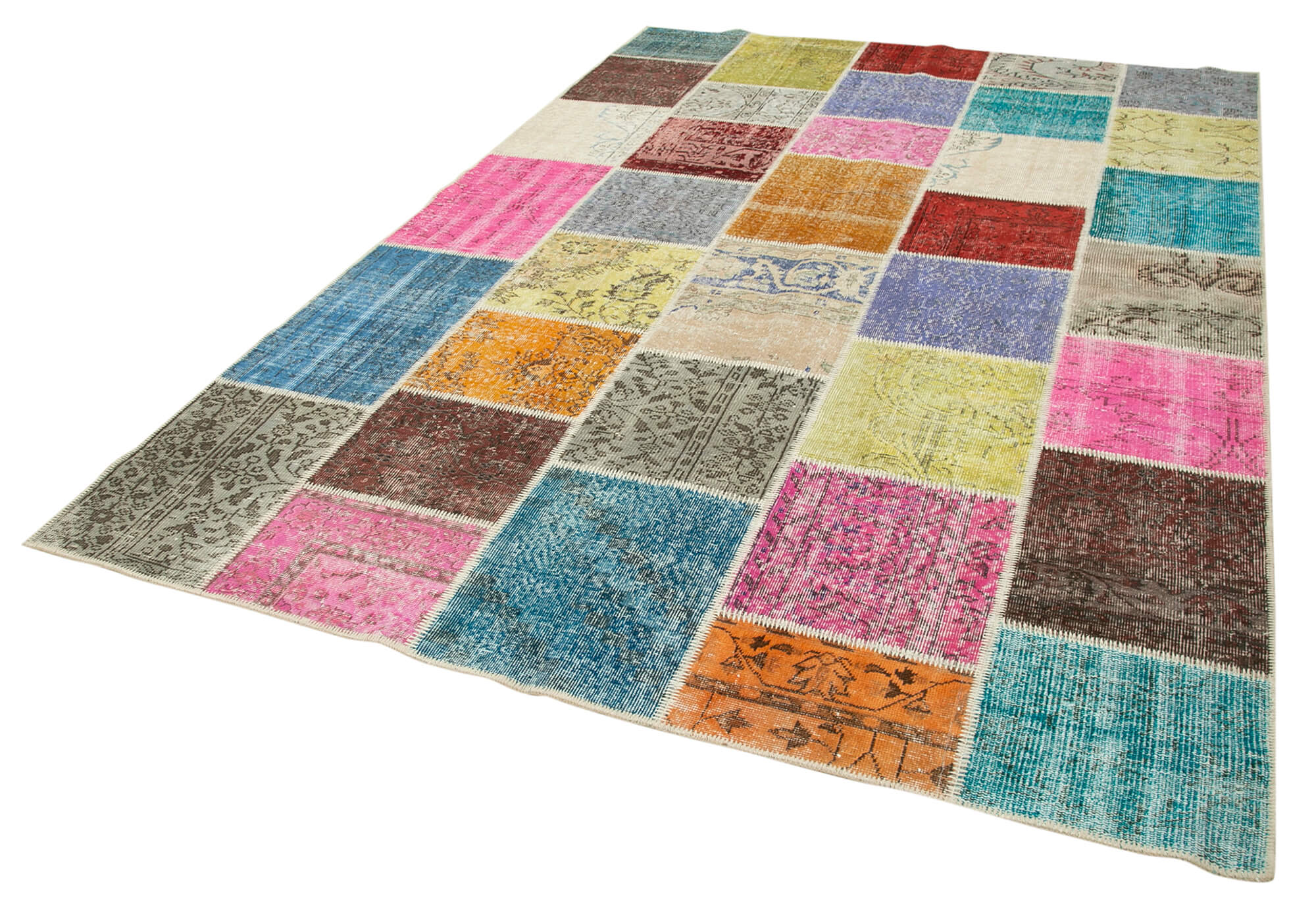 7x10 Multicolor Patchwork Rug - 31669