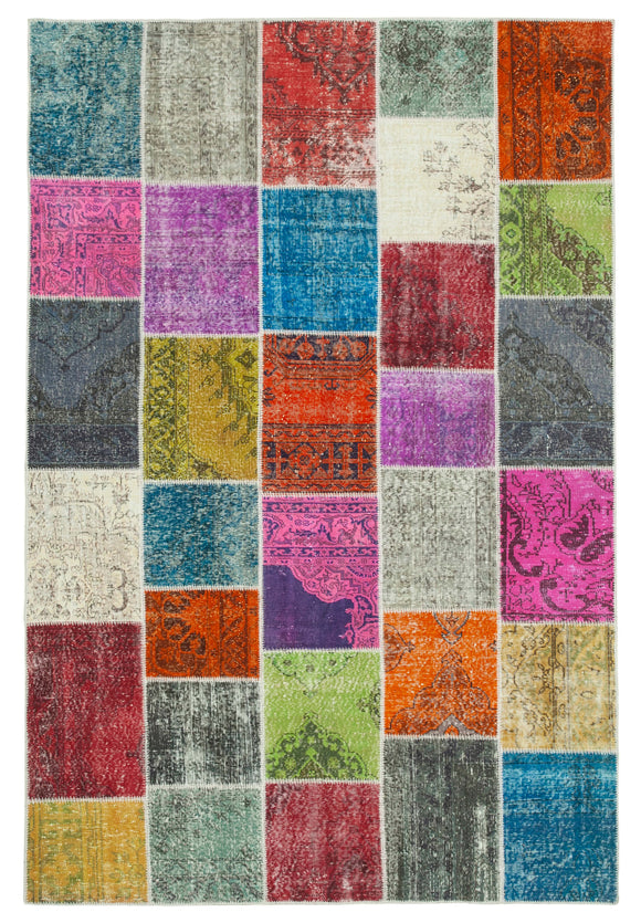 7x10 Multicolor Patchwork Rug - 31674