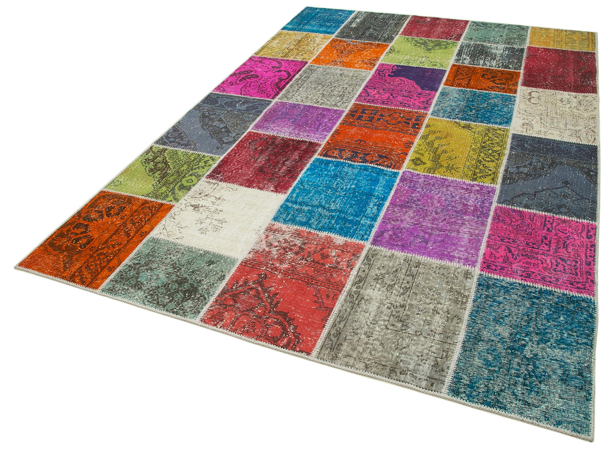 7x10 Multicolor Patchwork Rug - 31674